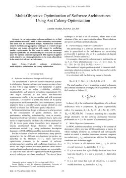Multi-Objective Optimization of Software Architectures Using Ant