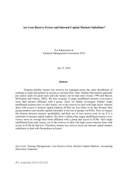 Are Loss Reserve Errors and Internal Capital Markets Substitute?