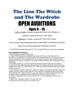 open auditions - forever after productions