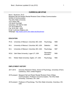 curriculum vitae - Brad J. Bushman
