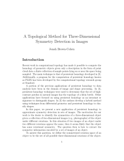 A Topological Method for Three-Dimensional Symmetry Detection in