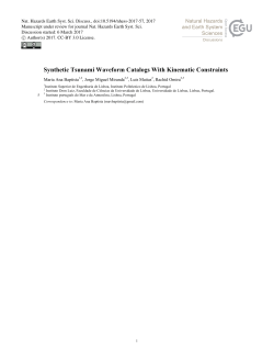Synthetic Tsunami Waveform Catalogs With Kinematic Constraints