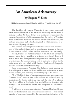 An American Aristocracy