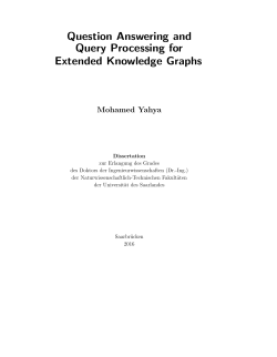 Question Answering and Query Processing for Extended