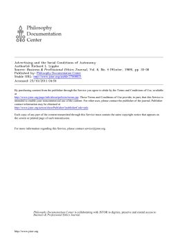 Advertising and the Social Conditions of Autonomy