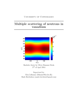 Multiple scattering of neutrons in vanadium - X
