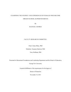 EXAMINING THE JOURNEY AND EXPERIENCES OF FEMALES