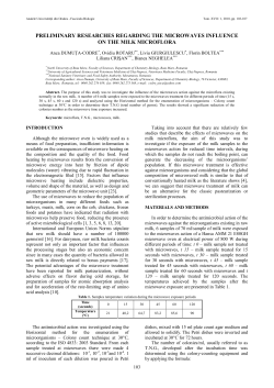 the antimicrobial action of microwaves against milk microflora