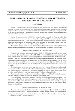 SOME ASPECTS OF SOIL CONDITIONS AND ARTHROPOD