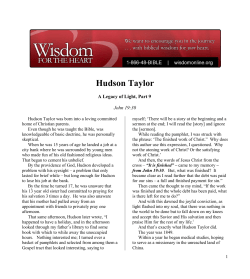 Hudson Taylor - Wisdom for the Heart