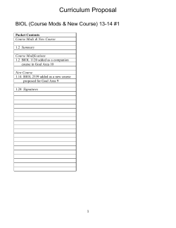 Curriculum Proposal - Bemidji State University