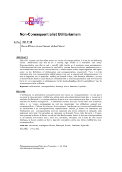 Non-Consequentialist Utilitarianism