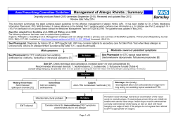 Allergic Rhinitis Guidelines