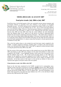 Food Price Trends - National Agricultural Marketing Council