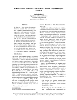 A Deterministic Dependency Parser with Dynamic Programming for