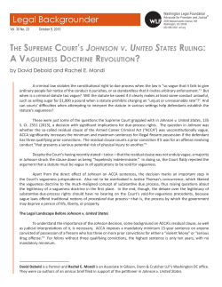 Legal Backgrounder - the Washington Legal Foundation