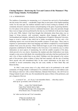 Retrieving the Text and Context of the Mummers` Play from Change