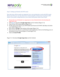 Step 5: Setting up Outlook with NYU email Now that since all the