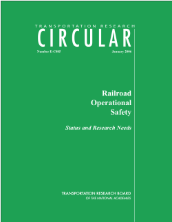 Railroad Operational Safety - Transportation Research Board
