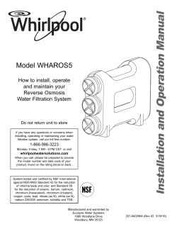 Installation and Operation Manual