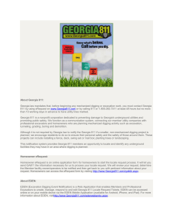 About Georgia 811: Georgia law mandates that, before beginning