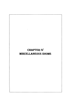 chapter iv miscellaneous idioms