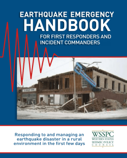 EARTHQUAKE EMERGENCY HANDBOOK
