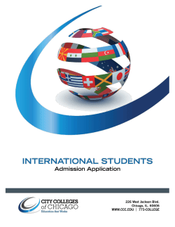International Student Admissions Application