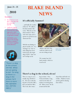 Blake Island News - The Community School of West Seattle