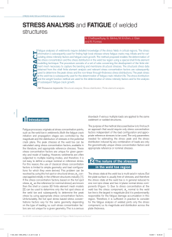 Stress Analysis and Fatigue of Welded