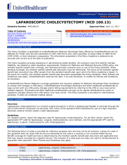 Laparoscopic Cholecystectomy (NCD 100.13)