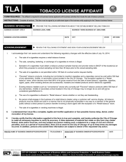tobacco license affidavit