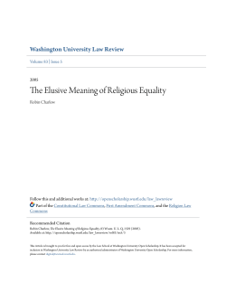The Elusive Meaning of Religious Equality