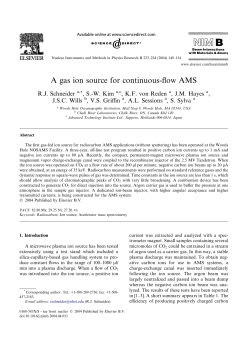 A gas ion source for continuous-flow AMS