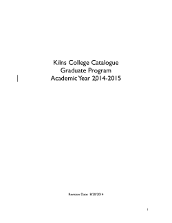 Kilns College Catalogue Graduate Program Academic Year 2014