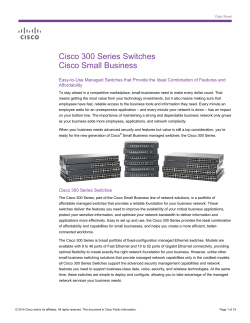 Cisco 300 Series Switches Data Sheet