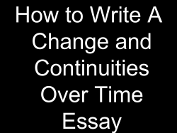Change and Continuity Over Time