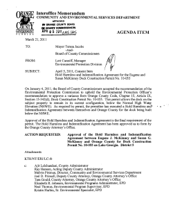 Interoffice Memorandum - Orange County Comptroller