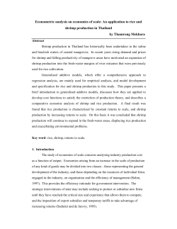 Econometric analysis on economies of scale: An