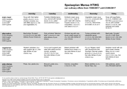 Speiseplan Mensa HTWG