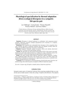 Physiological specialization by thermal adaptation drives ecological