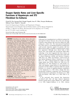 Oxygen uptake rates and liver-specific functions of hepatocyte and