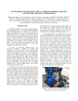 DEVELOPMENT OF THE BENTO ARM
