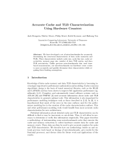 Accurate Cache and TLB Characterization Using Hardware Counters