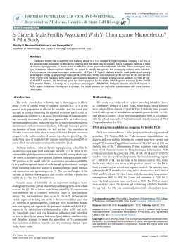 Is Diabetic Male Fertility Associated With Y