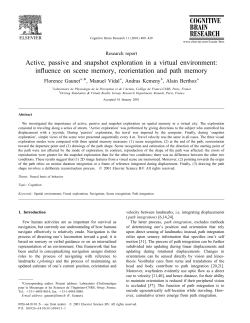 Active, passive and snapshot exploration in a virtual environment