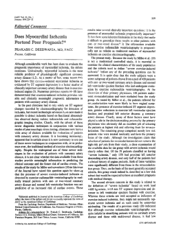 Does myocardial ischemia portend poor prognosis?
