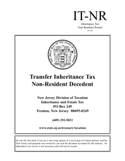 IT-NR Inheritance Tax Return Non