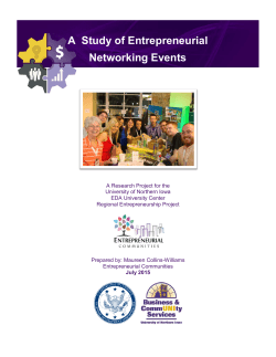 A Study of Entrepreneurial Networking Events
