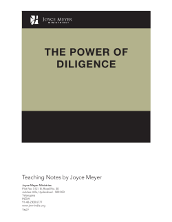 The Power Of Diligence